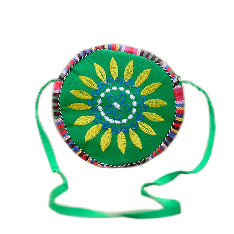 Autumn Woman Bag Embroidery Small Square Bag Ethnic Outdoor