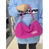 Lamb Wool Messenger Bag Single Shoulder Bag Women's Handbag