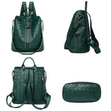 Leather Backpack Women Shoulder Bags School Bags for Girls Bagpack Mochila Sac