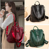 Leather Backpack Women Shoulder Bags School Bags for Girls Bagpack Mochila Sac