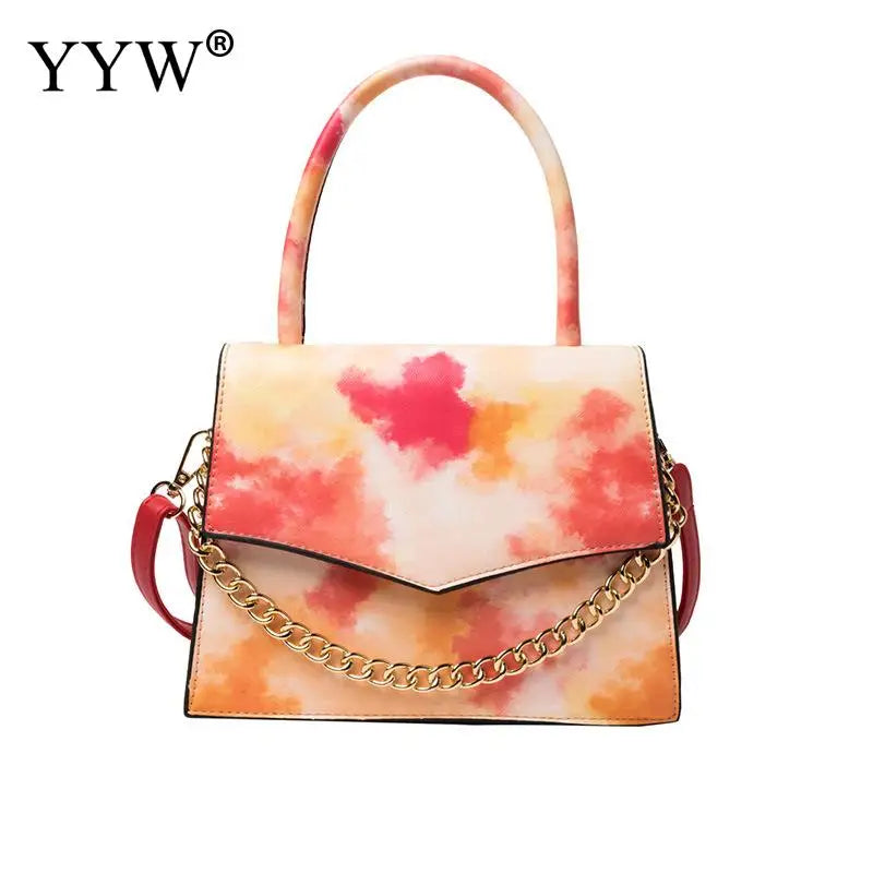 Rainbow Gradient Shoulder Bag Leather Purse