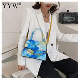 Rainbow Gradient Shoulder Bag Leather Purse