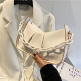 Women's Shoulder Bags Summer Fold Chain Cloud Handbags