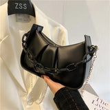 Women's Shoulder Bags Summer Fold Chain Cloud Handbags