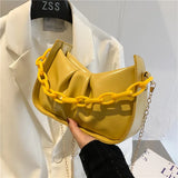 Women's Shoulder Bags Summer Fold Chain Cloud Handbags