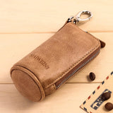 Leather Car Key Organizer Case Holder Zipper Key Wallet Men Women
