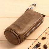 Leather Car Key Organizer Case Holder Zipper Key Wallet Men Women