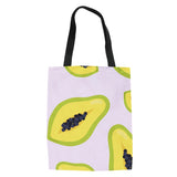 Fruit Pattern Women Canvas Shopping Bags Reusable Handbag Shoulder Pouch Bolsa