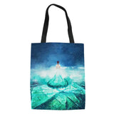 Casual Canvas Bag Women Beach Bags Girl Single Shoulder Shopping Tote Handbags L