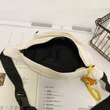 Canvas Women Chest Bag Large Capacity Anti-Theft Crossbody Bag