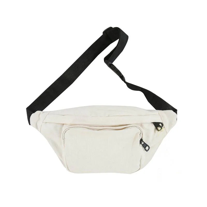 Canvas Women Chest Bag Large Capacity Anti-Theft Crossbody Bag