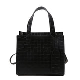 Soft Leather Shoulder Bag Autumn Square Solid Crossbody