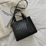 Soft Leather Shoulder Bag Autumn Square Solid Crossbody