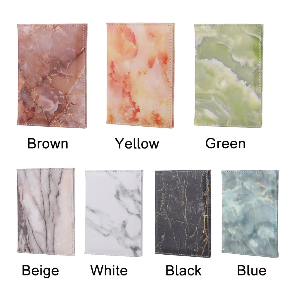 Colorful Marble Style Passport Cover Holder