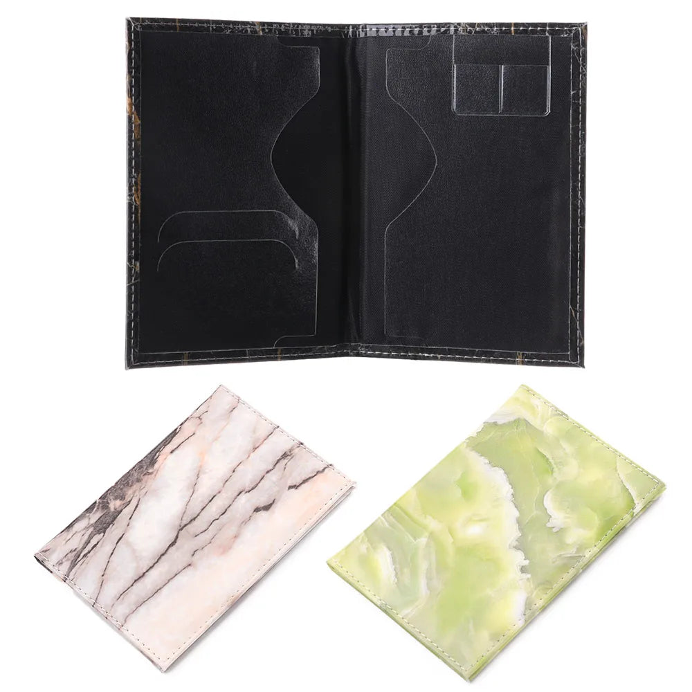 Colorful Marble Style Passport Cover Holder