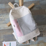 Teenagers Women Canvas Backpack Middle School Student Book Bags Girls Travel