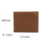 Crazy Horse Leather Men Wallets Vintage Wallet For Cowboy Top Thin
