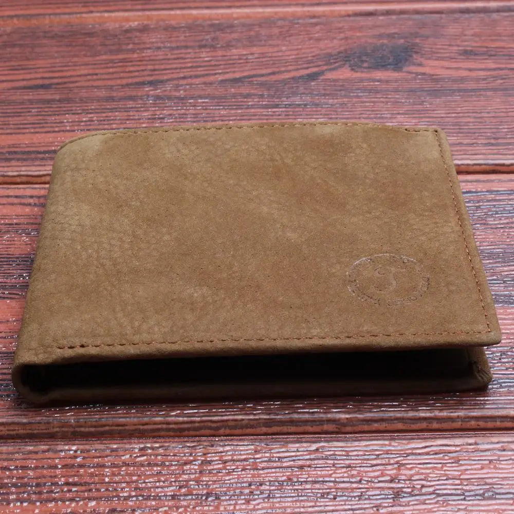 Crazy Horse Leather Men Wallets Vintage Wallet For Cowboy Top Thin