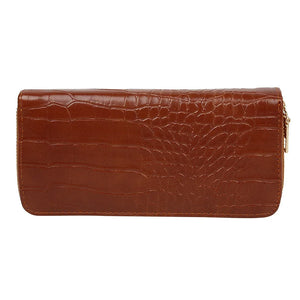 Crocodile Pattern Clutch Women's Wallet Long Zip Wallet Purse