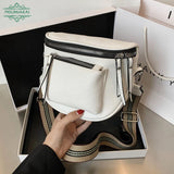 Soft Leather Crossbody Bag for Ladies Zipper Shoulder Strap
