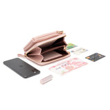 Crossbody Bag Touch Screen Cell Phone Purse Metal Leather Shoulder Strap Handbag