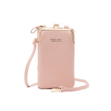 Crossbody Bag Touch Screen Cell Phone Purse Metal Leather Shoulder Strap Handbag