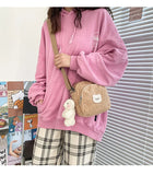 Bear Messenger Bag Plush Mobile Phone Bag Girls Small Shoulder Bag