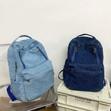 Denim Women Backpack Retro Travel Bagpack Large Capacity Backbag