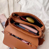 Soft PU Leather Flap Crossbody Bag Women Handbag