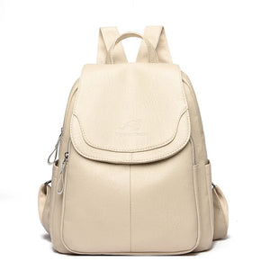 Women Pu Leather Backpack Large Capacity School Bags for Girls