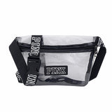 Transparent Pink Fanny Pack Girl Heuptas Waist Bag Waterproof