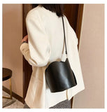 Shoulder Handbag Bucket Ruffle Cross Chain Messenger Inner Bag
