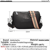 Women's Cowhide Leather Crossbody Saddle Bag