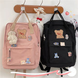 Canvas Women Candy Colors Shoulder Bag School Bag for Teenager