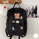 Canvas Women Candy Colors Shoulder Bag School Bag for Teenager