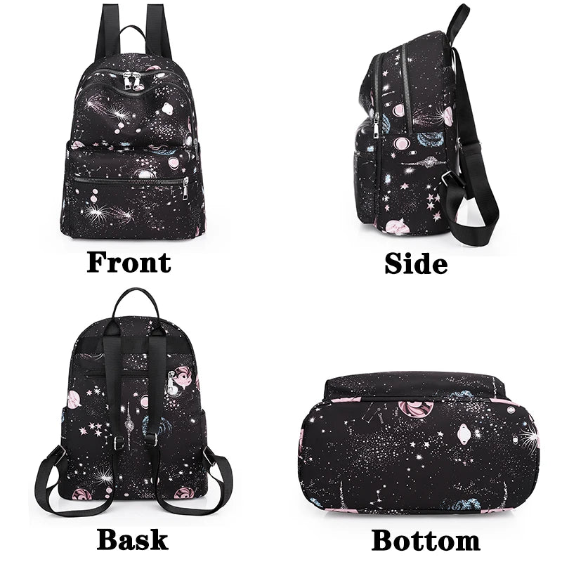 Women Shoulder Bag Oxford Cloth School Bag For Teenage Girl