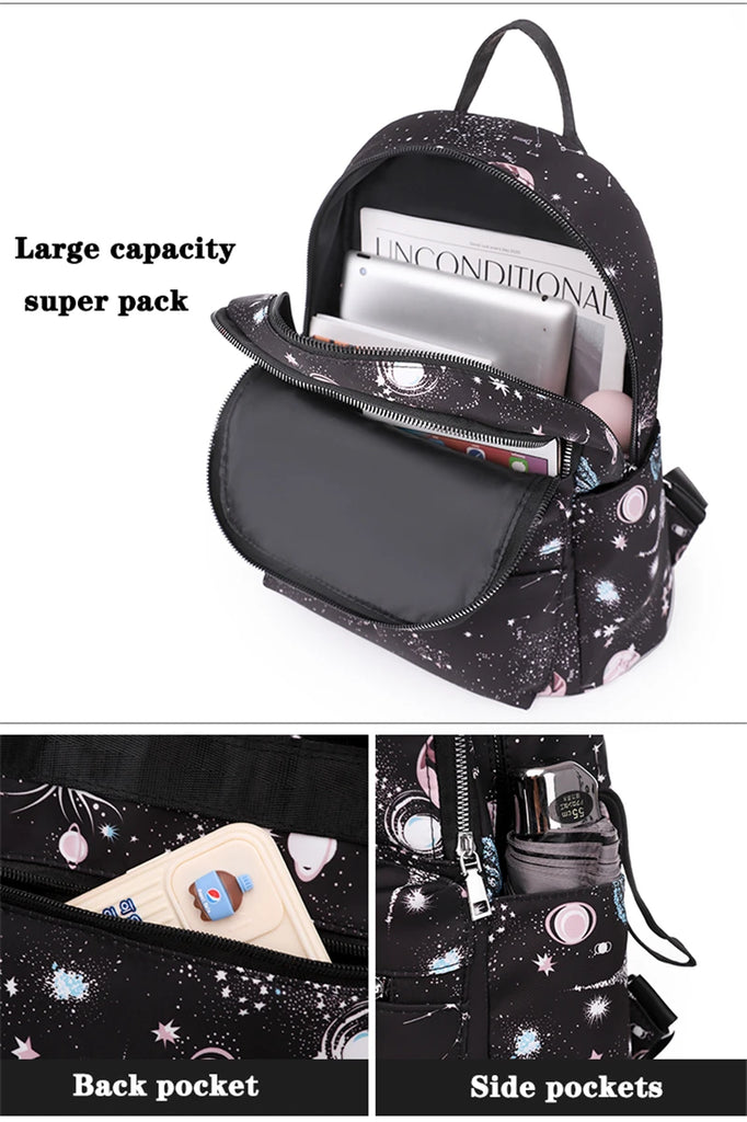 Women Shoulder Bag Oxford Cloth School Bag For Teenage Girl
