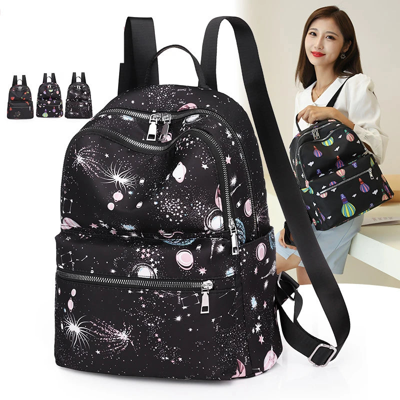 Women Shoulder Bag Oxford Cloth School Bag For Teenage Girl
