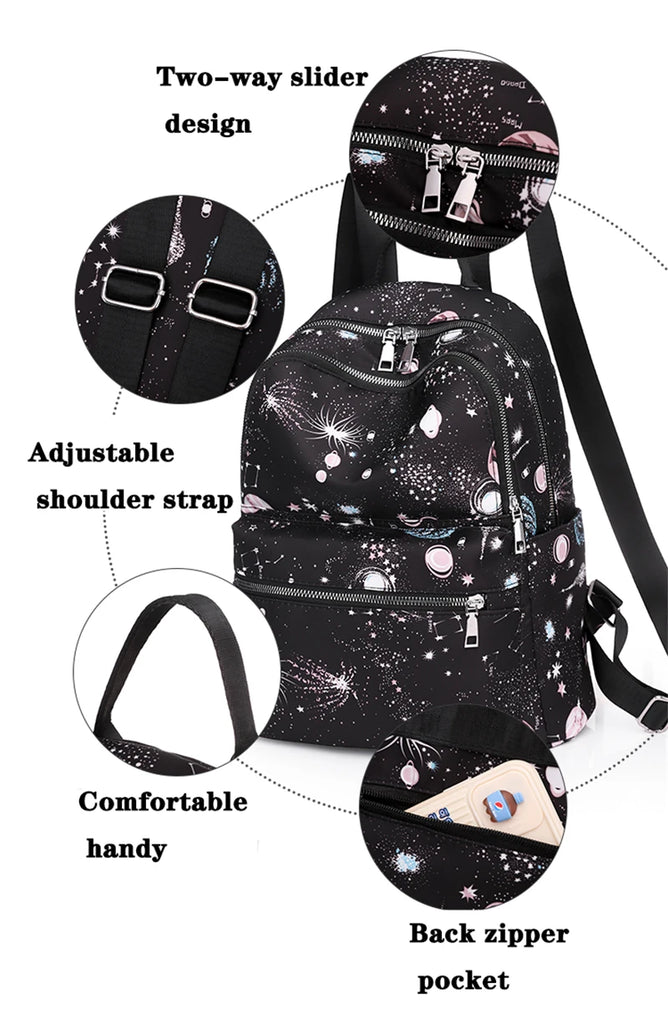 Women Shoulder Bag Oxford Cloth School Bag For Teenage Girl