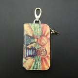 Leather Key Wallet Car Key Case Zipper Holder