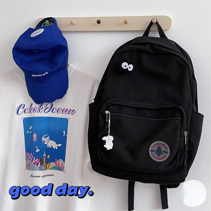 Canvas Women Backpack Shoulder Bag for Teenager Girls