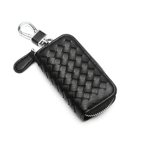 Genuine Leather Key Wallet Zipper Key Holder