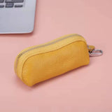 Cow Real Leather Key Wallet Function Key Case Zipper Holder