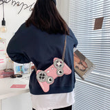 Funny Sequin Game Console Chain Bag 3D Handle Shape Female Bag