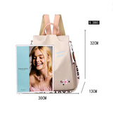 Embroidered Backpack Women Small Fresh Oxford Cloth Backpack Anti-Theft