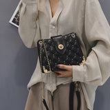 Casual Tide Chain Lingge Ladies Shoulder Bag Wild Messenger Bag