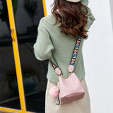 Vintage Shoulder Bag Women Bucket Bag Retro Crossbody Tote