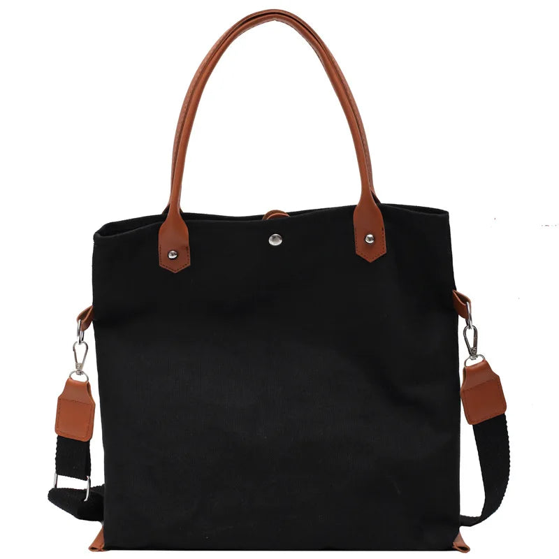 Canvas Shoulder Bag Tote - Large Capacity