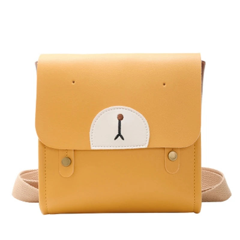 Kids Bear PU Leather Backpack Kindergarten Mini Schoolbag