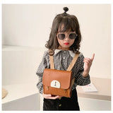 Kids Bear PU Leather Backpack Kindergarten Mini Schoolbag